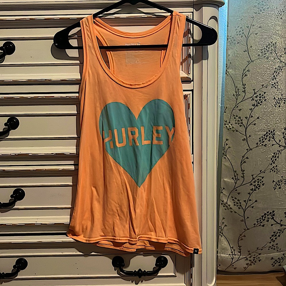 Orange Hurley tank top